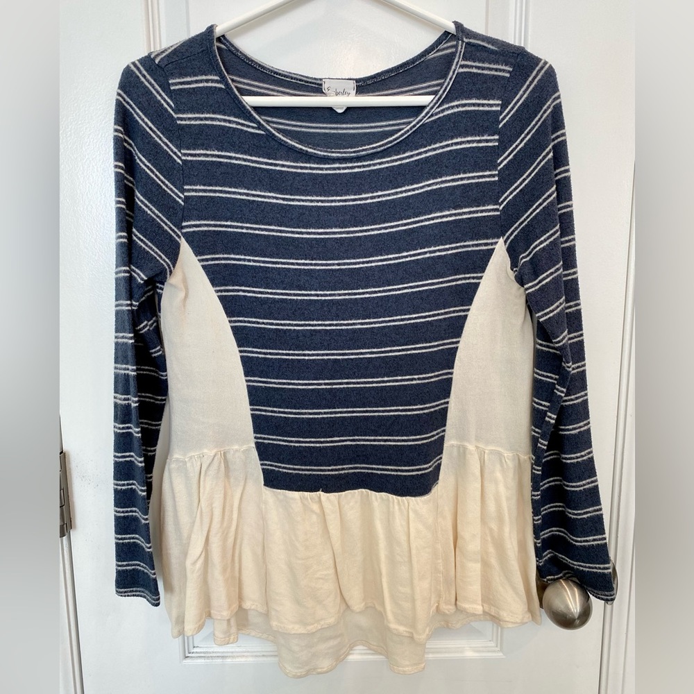 Striped Long Sleeve Blouse